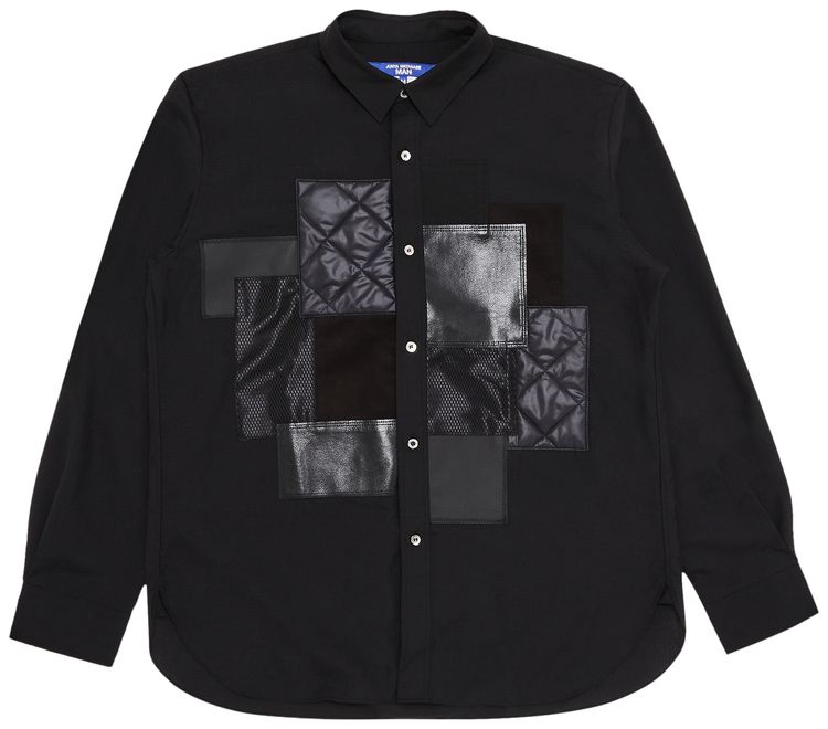 Junya Watanabe MAN Patchwork Long Sleeve Shirt Black