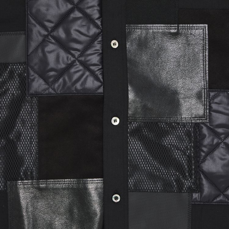 Junya Watanabe MAN Patchwork Long Sleeve Shirt Black