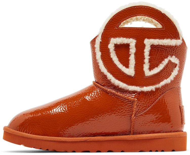 UGG Telfar x Logo Mini Boot Crinkle   Spicy Pumpkin