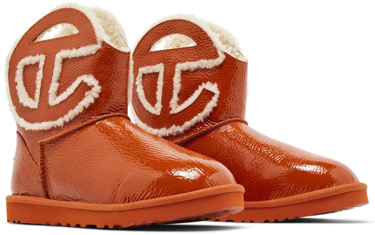 UGG Telfar x Logo Mini Boot Crinkle   Spicy Pumpkin