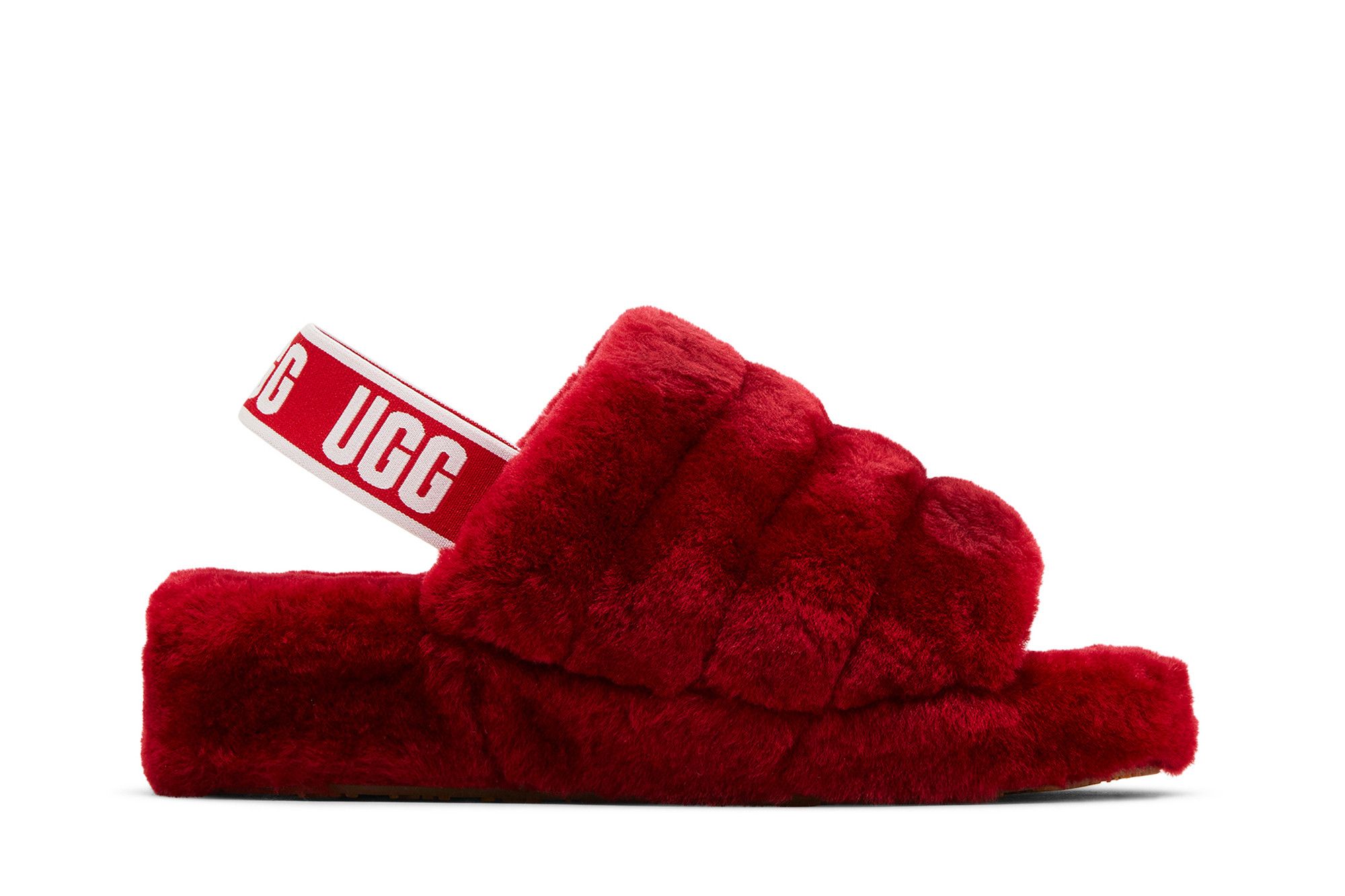 Buy Wmns Fluff Yeah Slide 'Ribbon Red' - 1095119 RBRD | GOAT