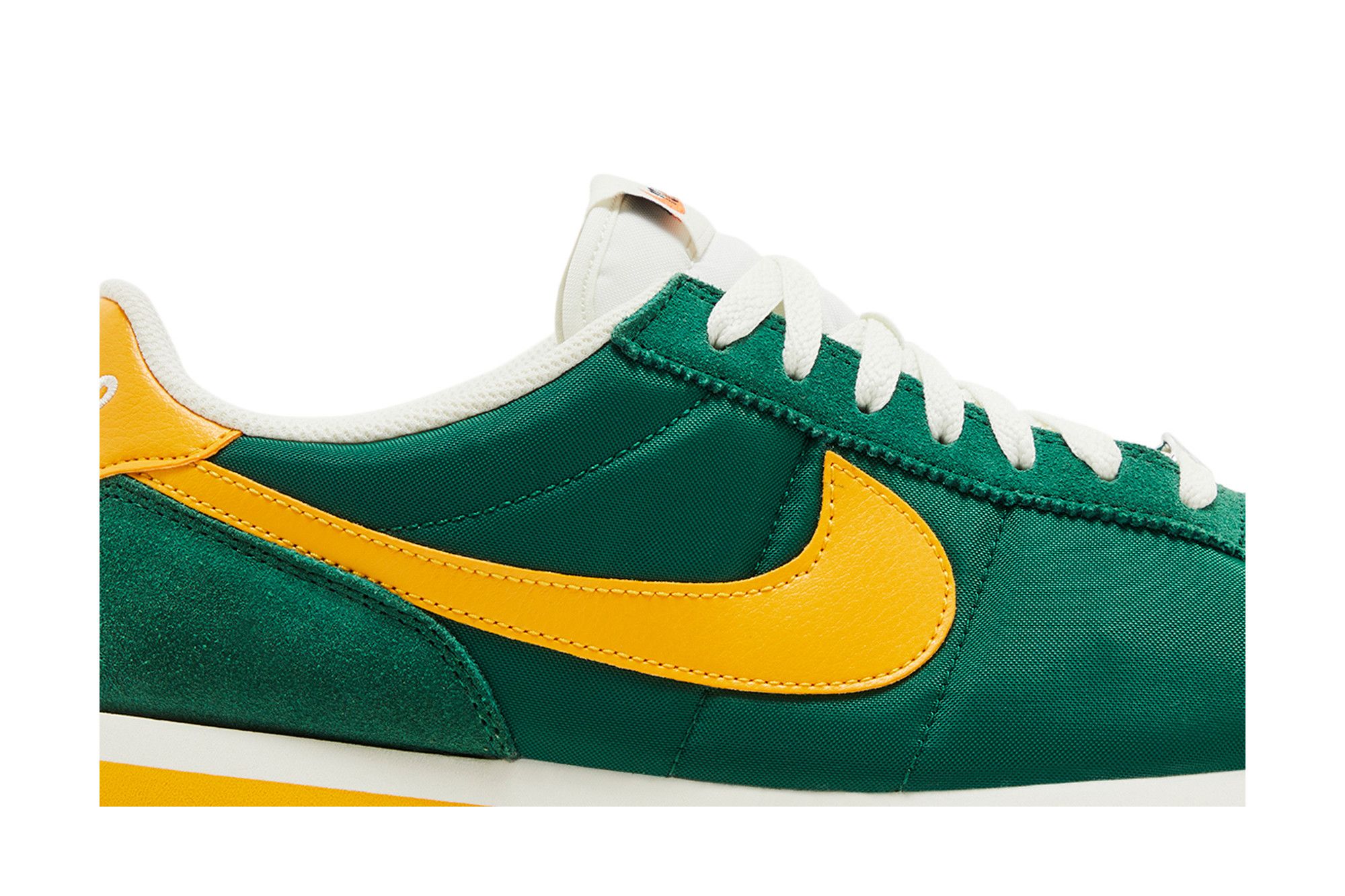 Nike cortez green and yellow top