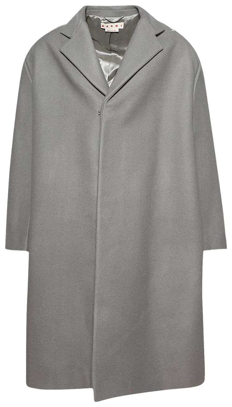 Marni Oversized Wool Coat Antique Silver