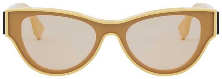 Fendi Shield Sunglasses Shiny YellowBrown