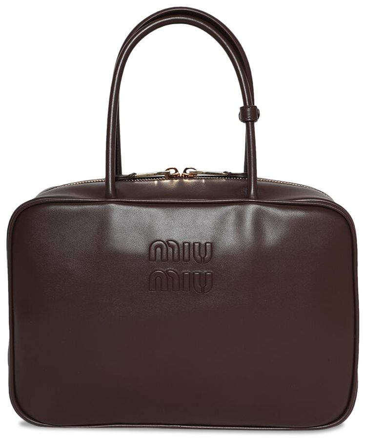 Miu Miu Leather Beau Bag Briarwood