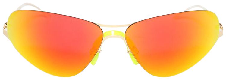 Mykita Alpine Sunglasses Glossy GoldOrange Flash