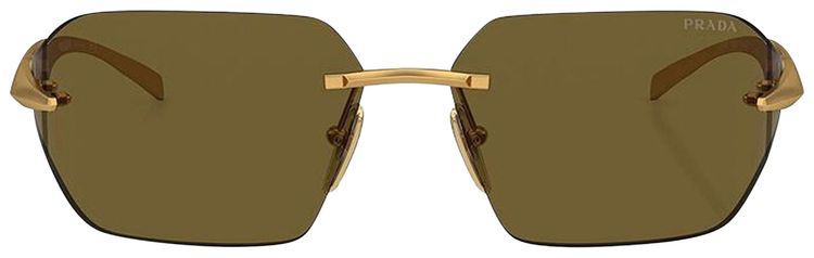 Prada Rimless Sunglasses Gold