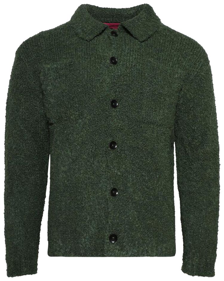 The Elder Statesman Teddy Overshirt Green