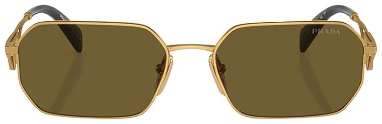 Prada Irregular Frame Sunglasses Gold