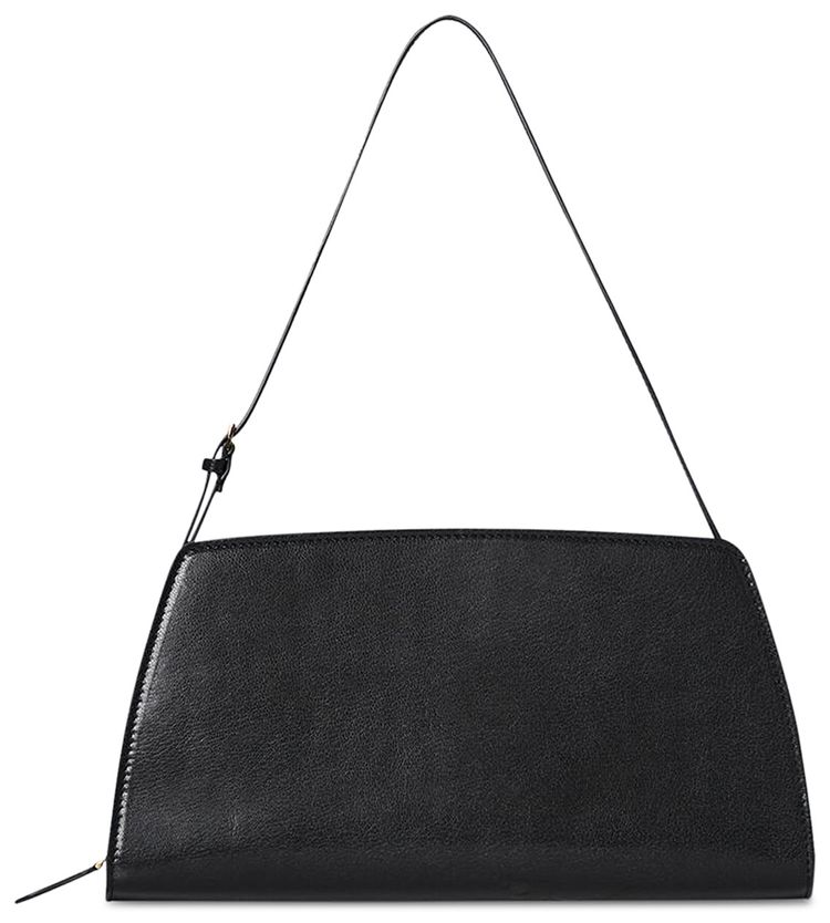 The Row Dalia Baguette Shoulder Bag Black