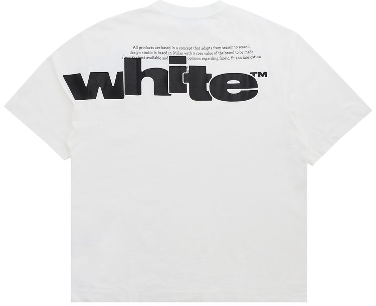 Off White Shared Logo Skate Short Sleeve Tee BlackWhite