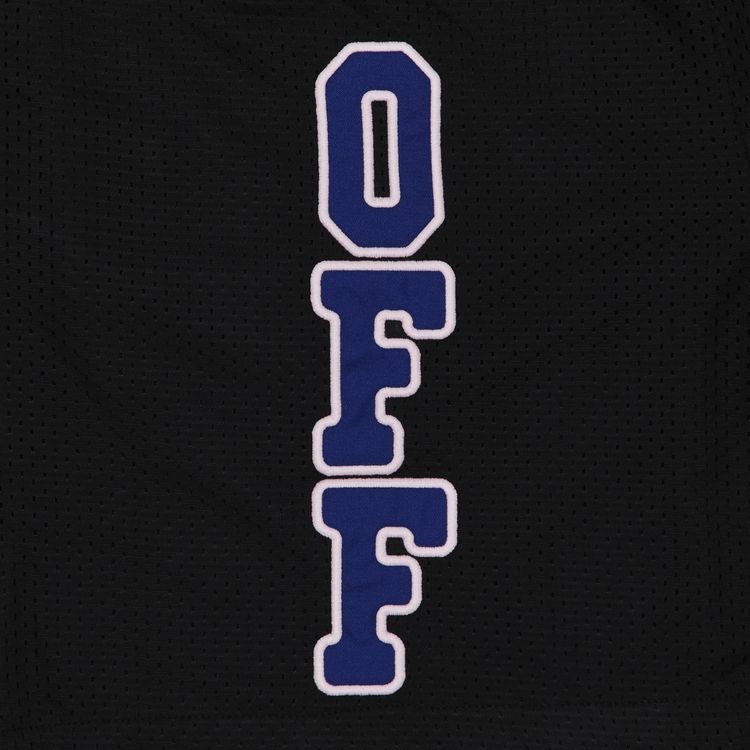 Off White Mesh Basket Shorts BlackTrue Blue