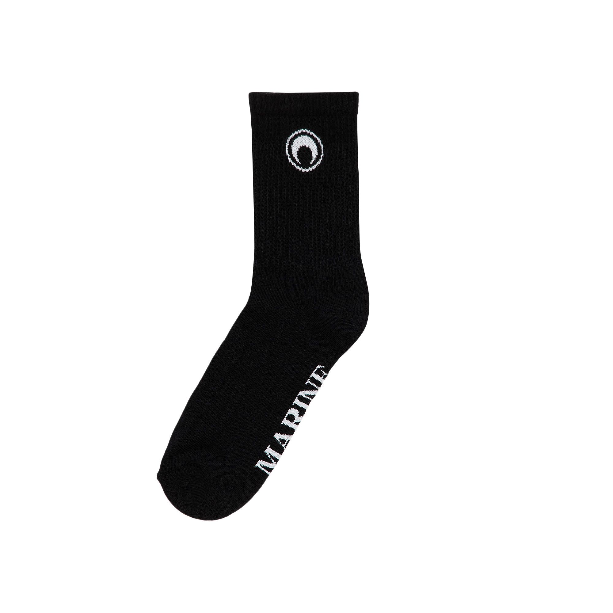 ショーツ MARINE SERRE Women Socks WUW052ACJER0005 BK99 BLACK Marine Serre knee length Moon print socks boots . Brown