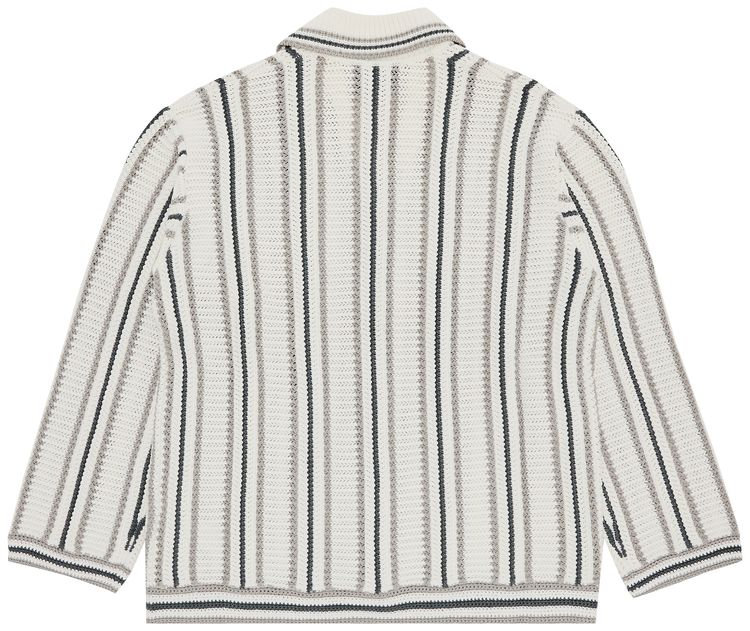 Casablanca Crochet Textured Shirt GreyWhite