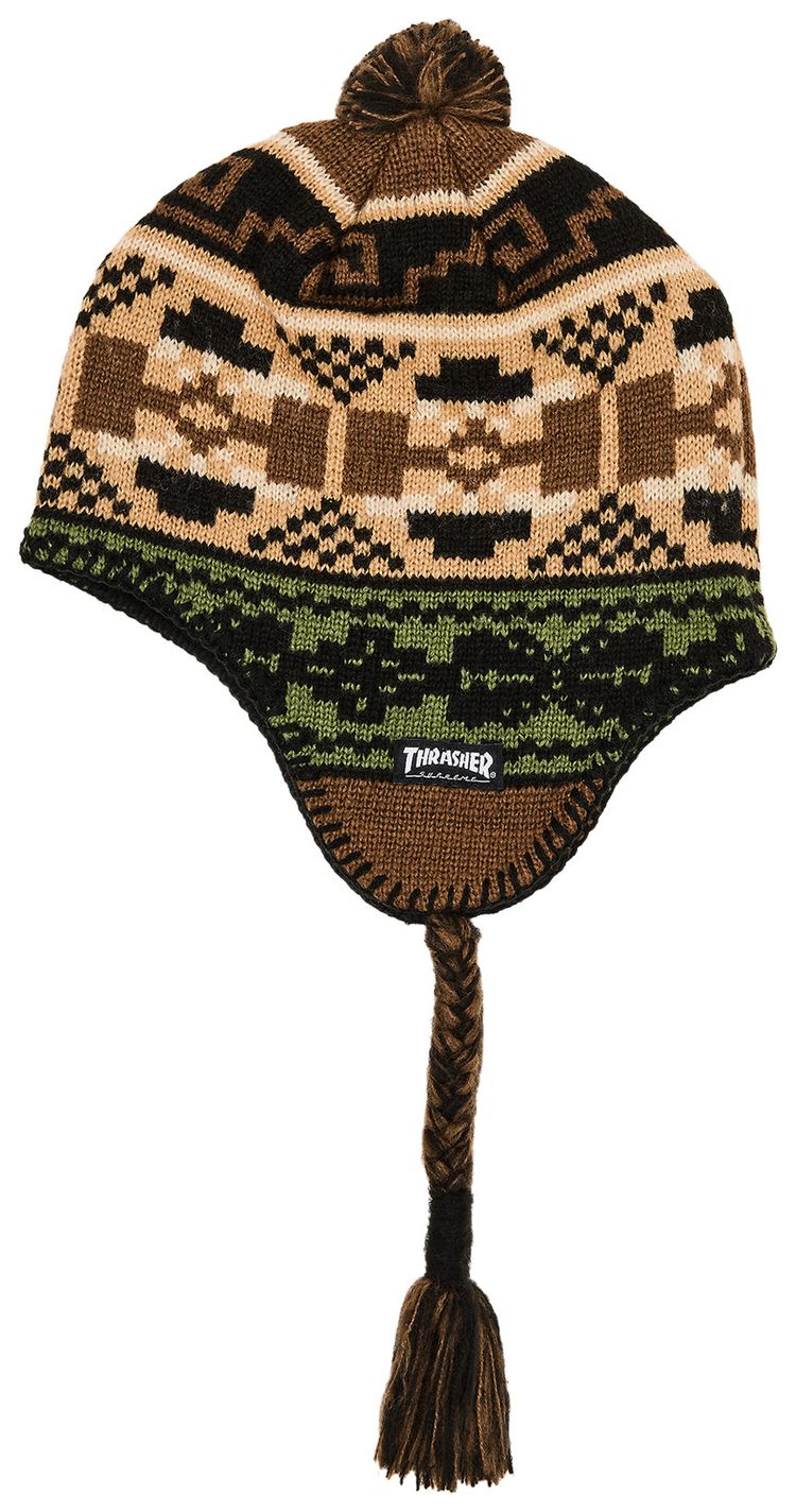 Supreme x Thrasher Earflip Beanie Brown