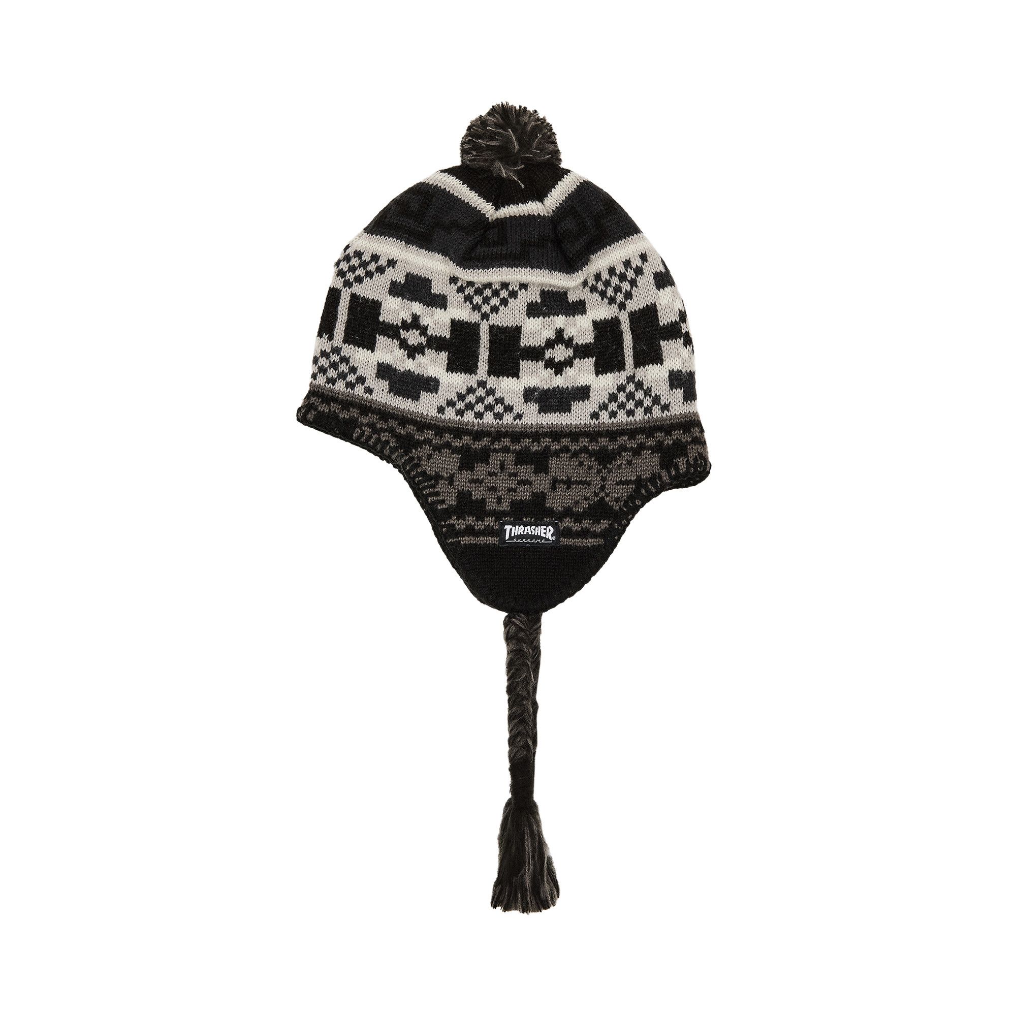 Buy Supreme x Thrasher Earflip Beanie 'Black' - FW24BN4 BLACK | GOAT