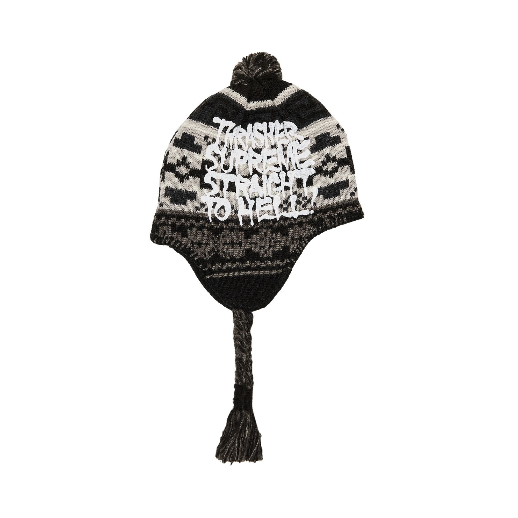 Buy Supreme x Thrasher Earflip Beanie 'Black' - FW24BN4 BLACK | GOAT