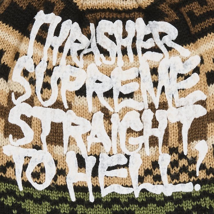 Supreme x Thrasher Earflip Beanie Brown