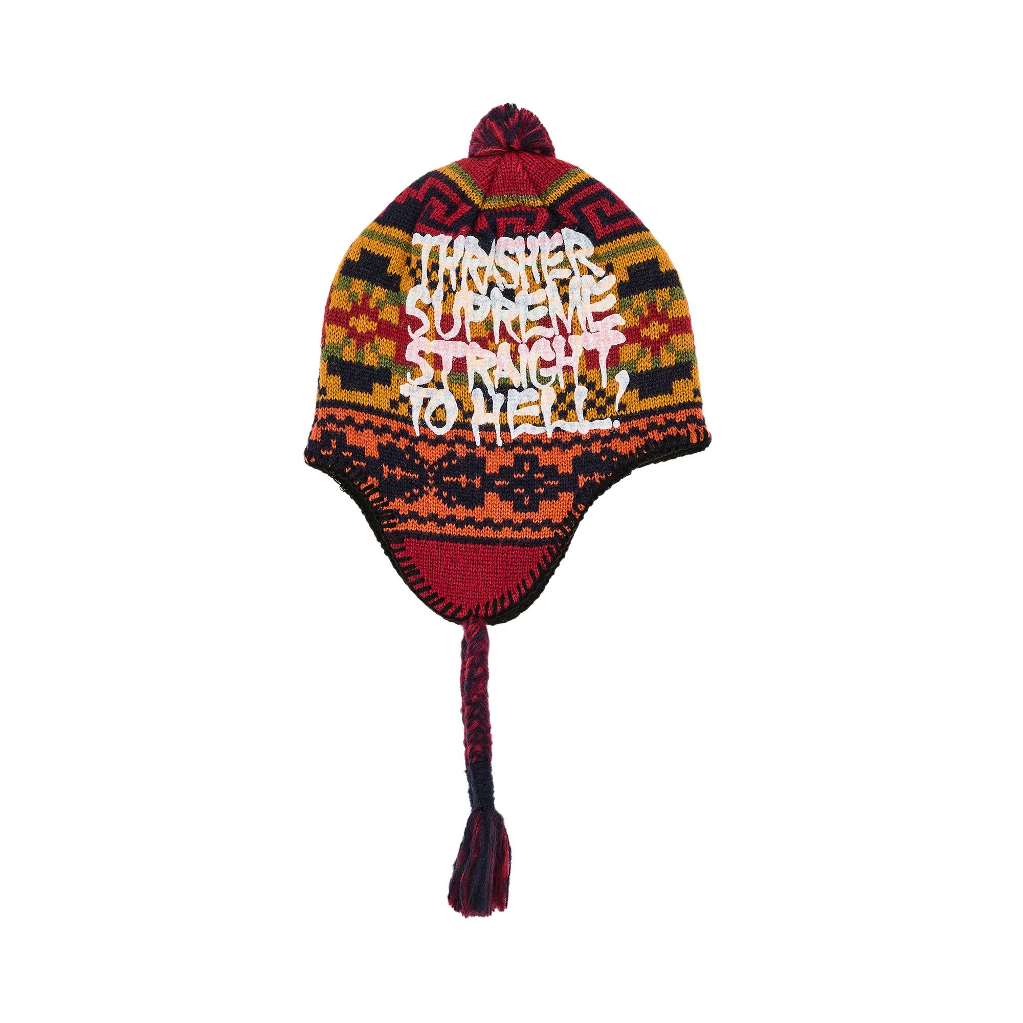 Buy Supreme x Thrasher Earflip Beanie 'Red' - FW24BN4 RED | GOAT