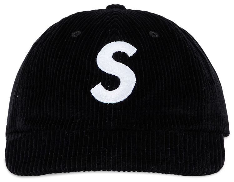 Supreme Corduroy S Logo 6 Panel Black