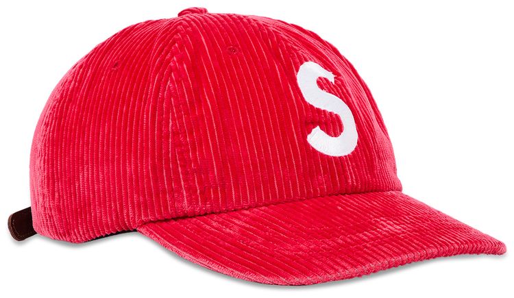 Supreme Corduroy S Logo 6 Panel Bright Red
