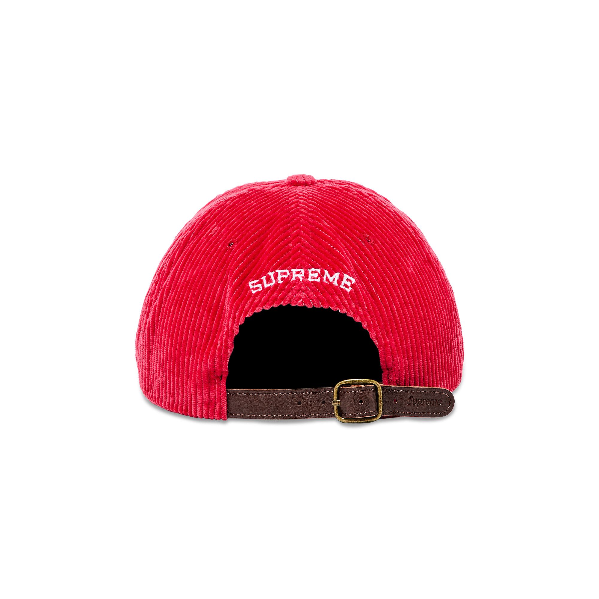 Buy Supreme Corduroy S Logo 6-Panel 'Bright Red' - FW24H81 BRIGHT