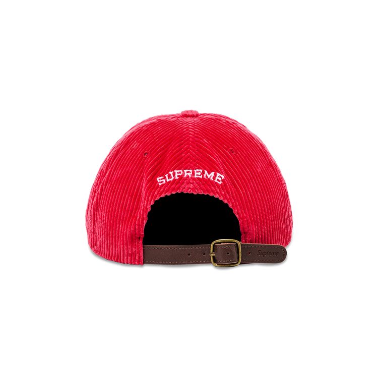 Supreme Corduroy S Logo 6 Panel Bright Red