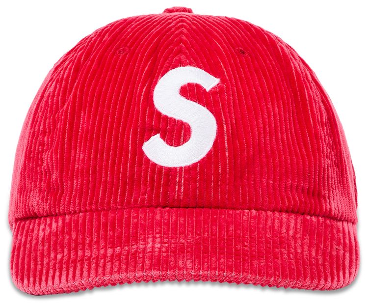 Supreme Corduroy S Logo 6 Panel Bright Red