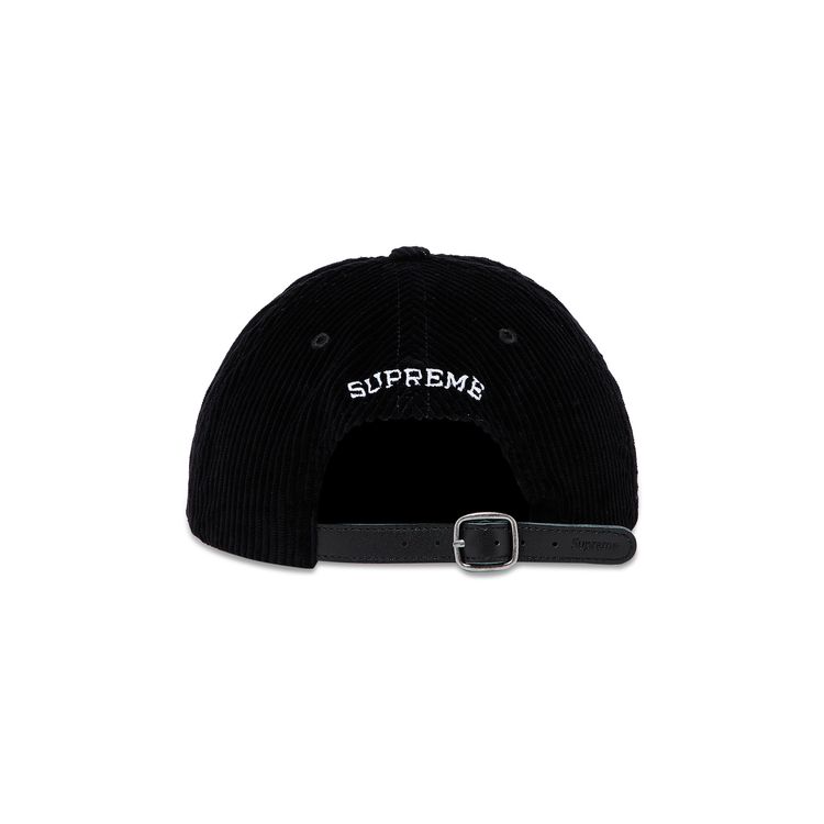 Supreme Corduroy S Logo 6 Panel Black