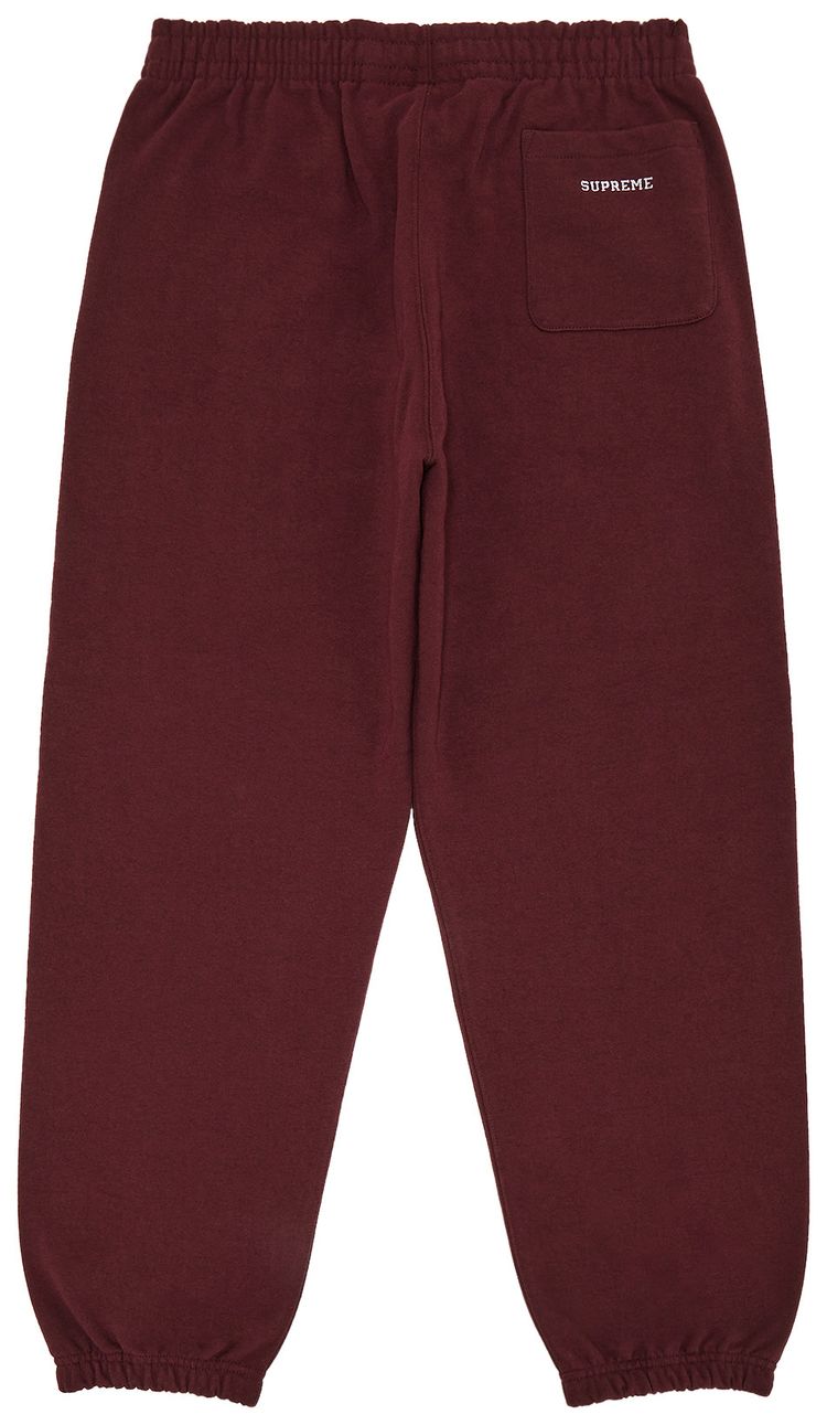 Supreme S Logo Sweatpant Maroon