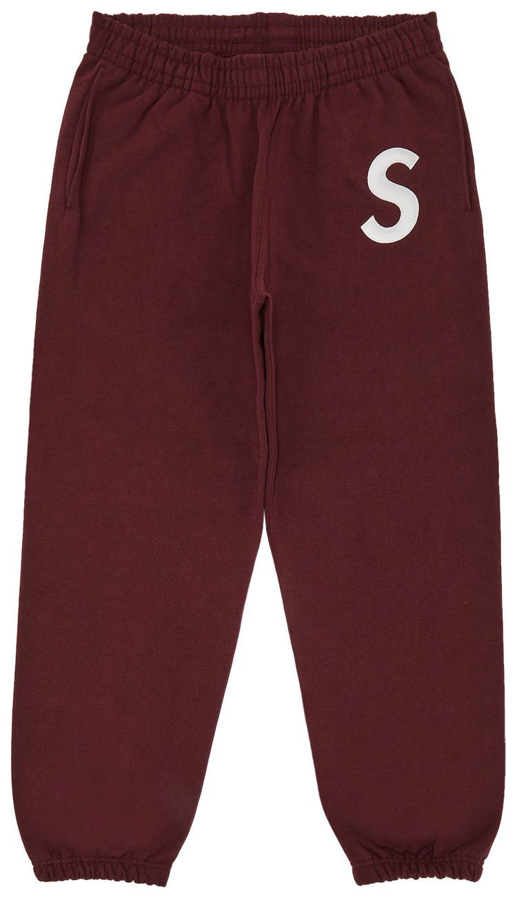 Supreme S Logo Sweatpant Maroon