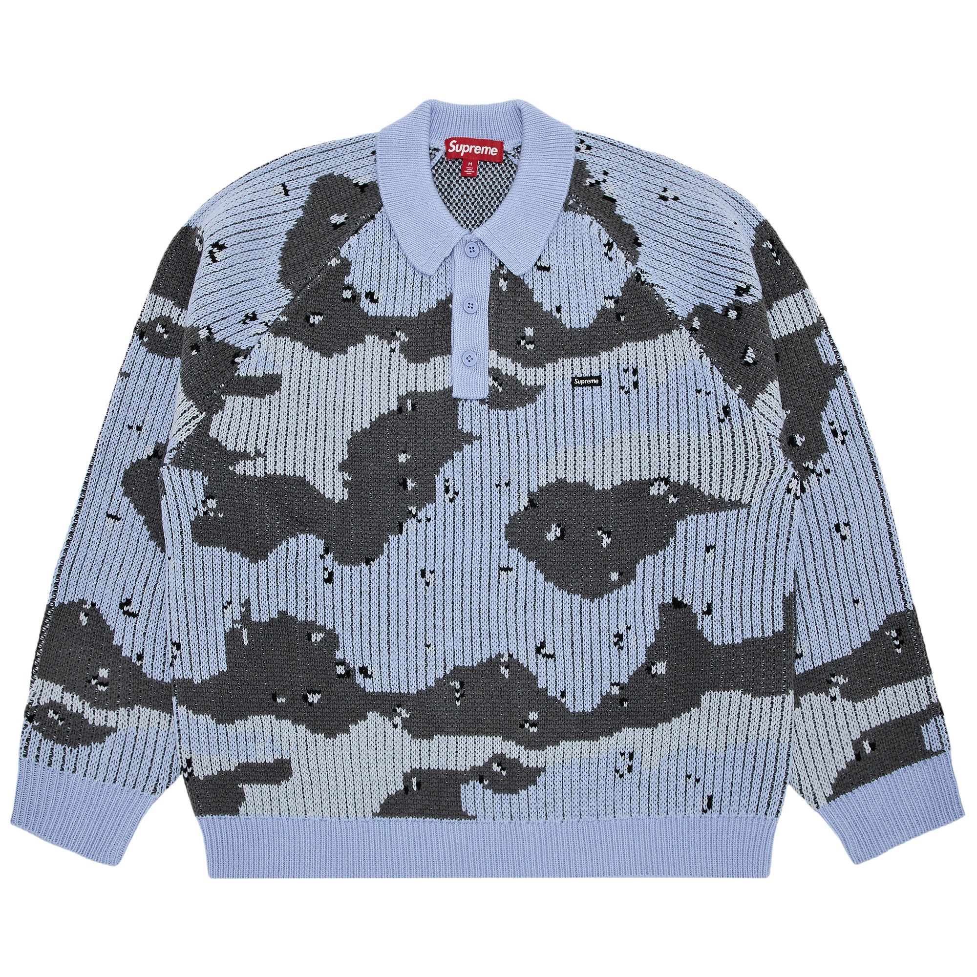 見逃し厳禁！おトクな Sweater Polo Box Small Supreme Buy 'Blue FW24SK30 - Camo' トップス