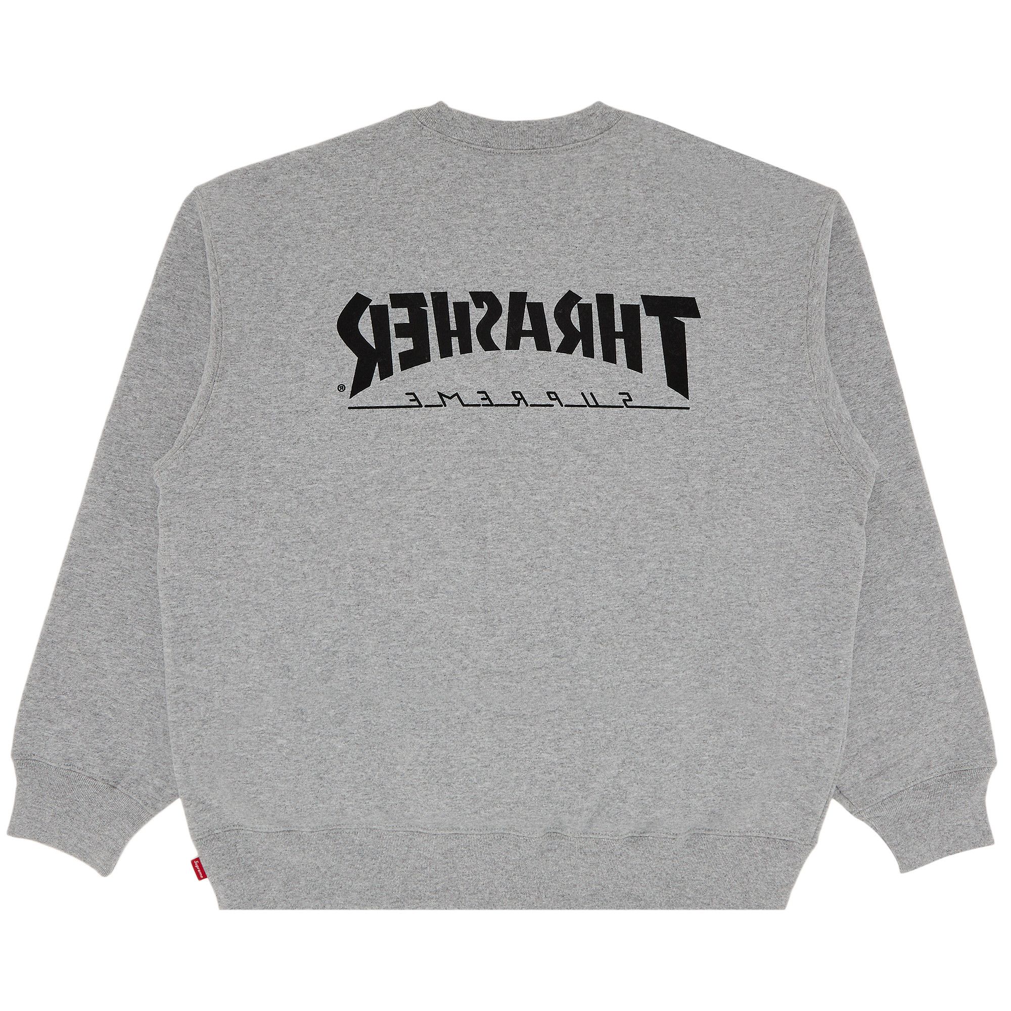 信頼も厚い xl Size Supreme Grey' 'Heather Crewneck Thrasher x トップス
