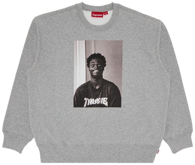 Supreme x Thrasher Crewneck Heather Grey