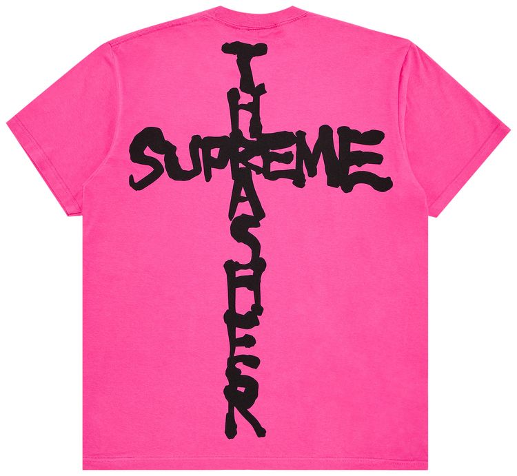 Supreme x Thrasher Cross Tee Fuchsia
