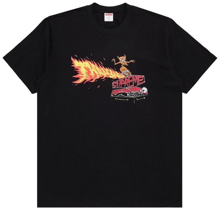 Supreme x Thrasher Back Tail Tee Black