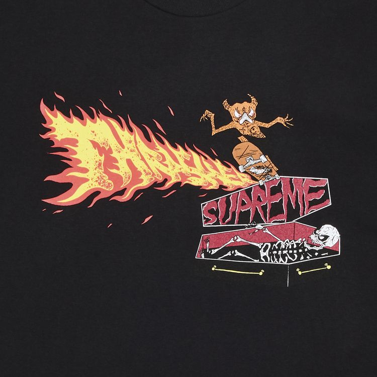Supreme x Thrasher Back Tail Tee Black