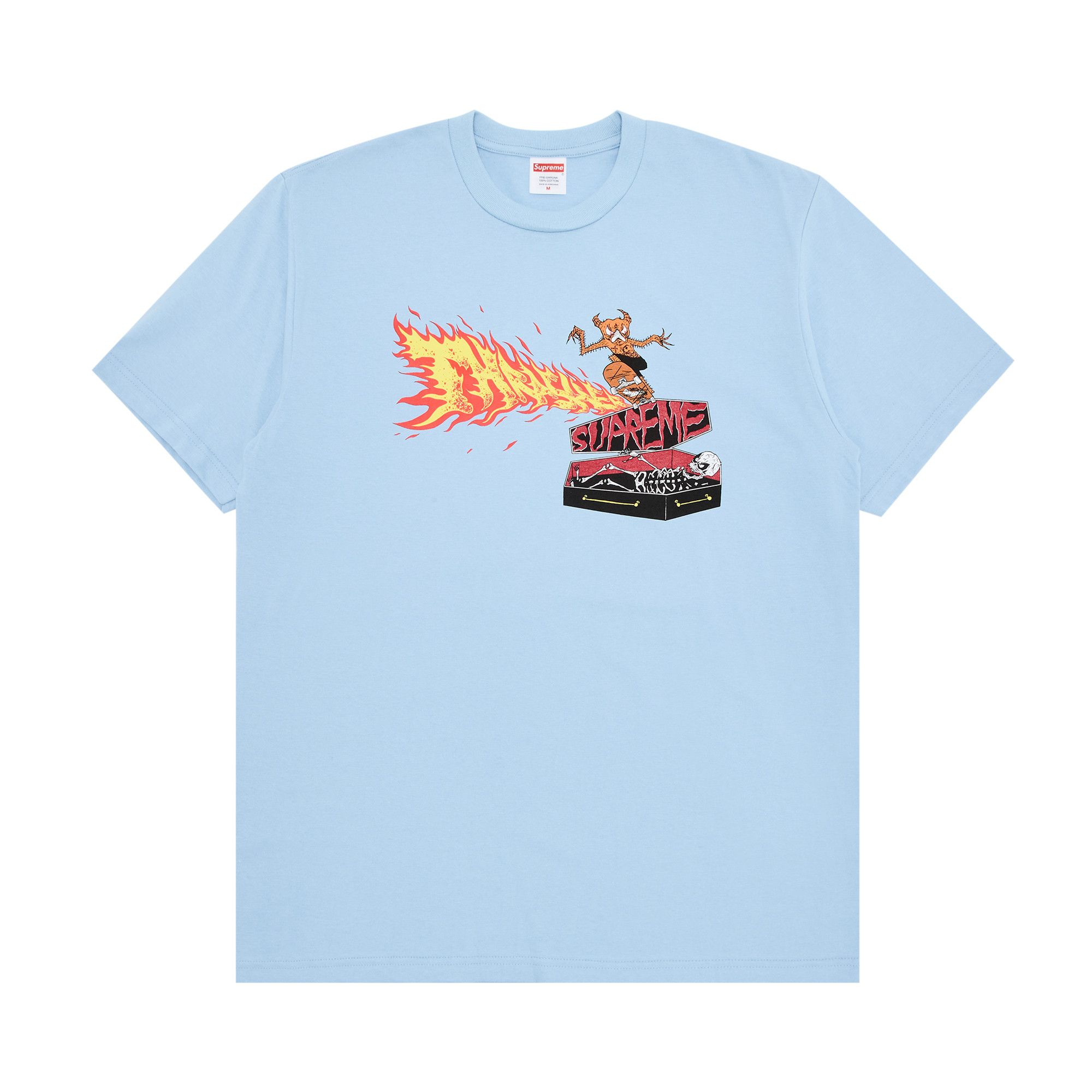 Supreme × THRASHER / 24AW/Back Tail Tee/M/コットン/BLU// Buy Supreme x Thrasher Back Tail Tee 'Powder Blue' - FW24T5 POWDER