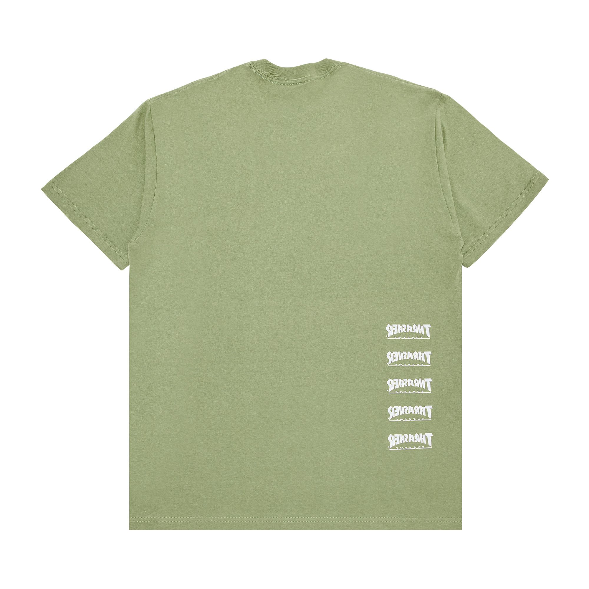 Buy Supreme x Thrasher Back Tail Tee 'Light Olive' - FW24T5