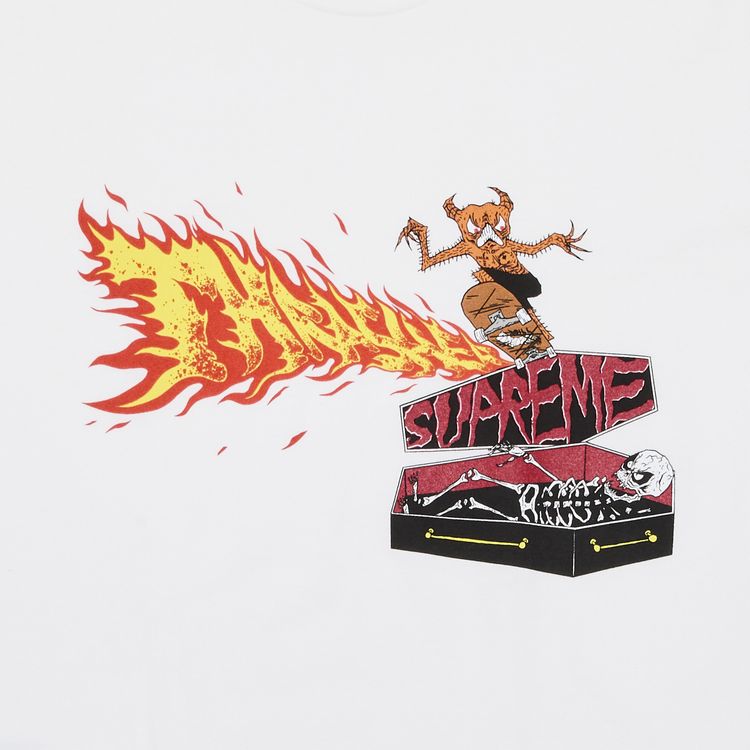 Supreme x Thrasher Back Tail Tee White