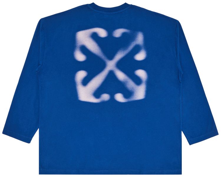 Off White Vanish Arrow Wide Long Sleeve Tee True BlueChalk