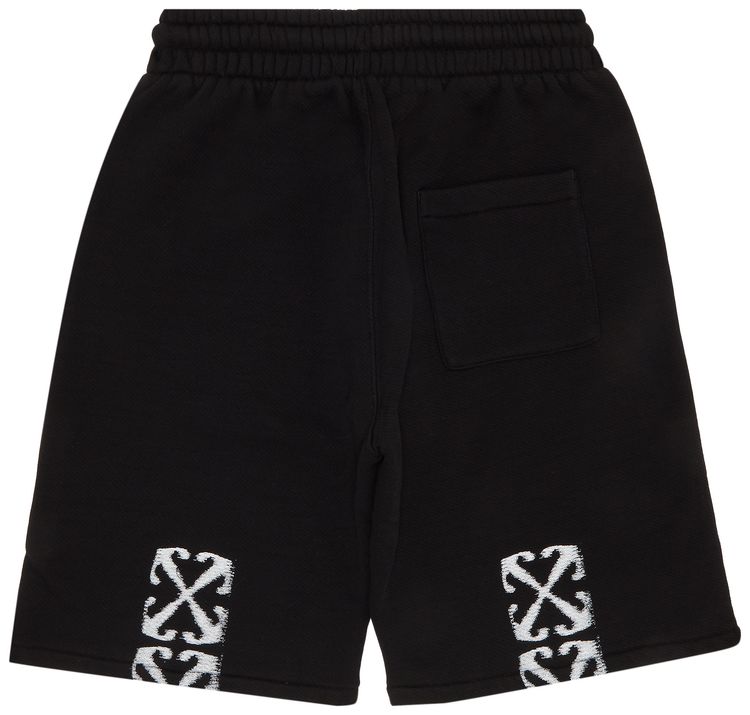 Off White Windy Arrow Skate Sweatshort BlackWhite