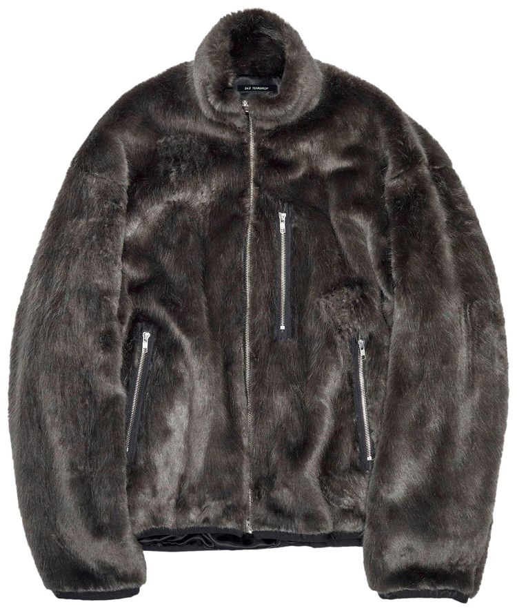 Song for the Mute Funnel Track Jacket Charcoal