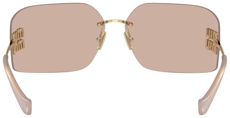 Miu Miu Irregular Sunglasses Pale Gold