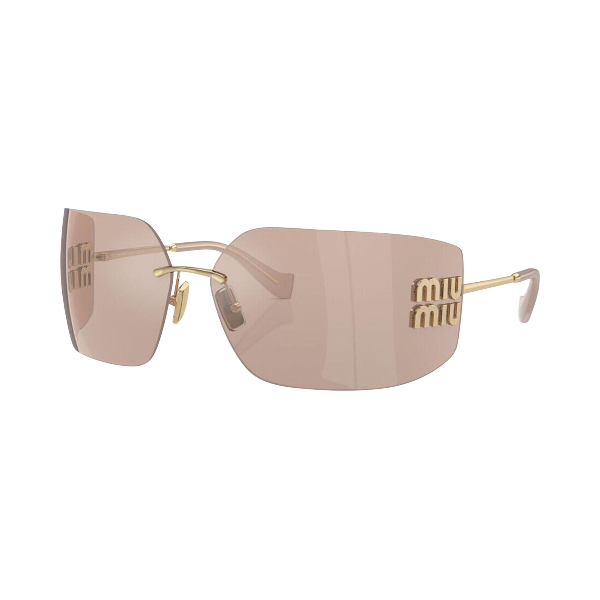 Buy Miu Miu Irregular Sunglasses 'Pale Gold' - 0MU 54YS