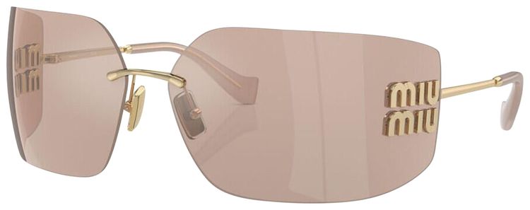 Miu Miu Irregular Sunglasses Pale Gold
