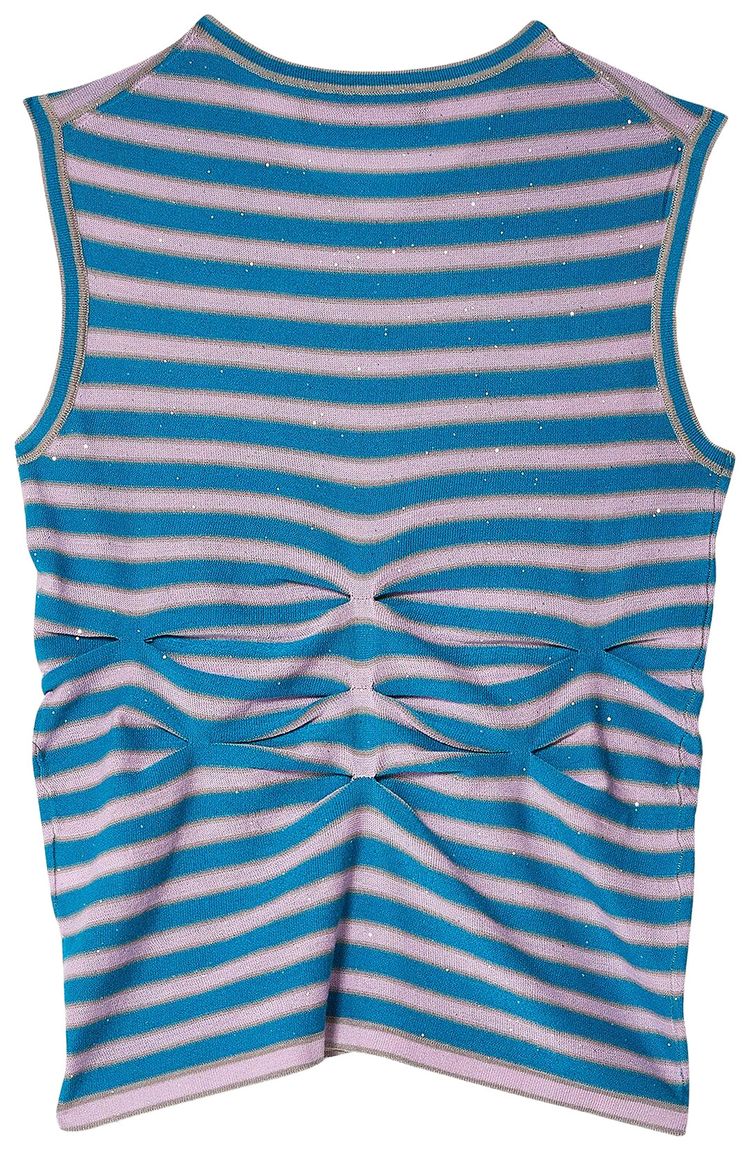 Kiko Kostadinov Zabriskie Sleeveless Top Ocean BlueLilac