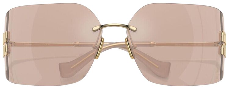 Miu Miu Irregular Sunglasses Pale Gold