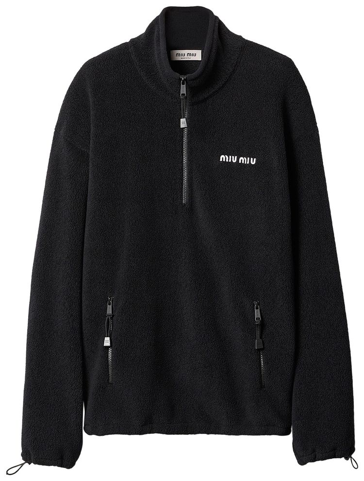 Miu Miu Fleece Sweatshirt Black