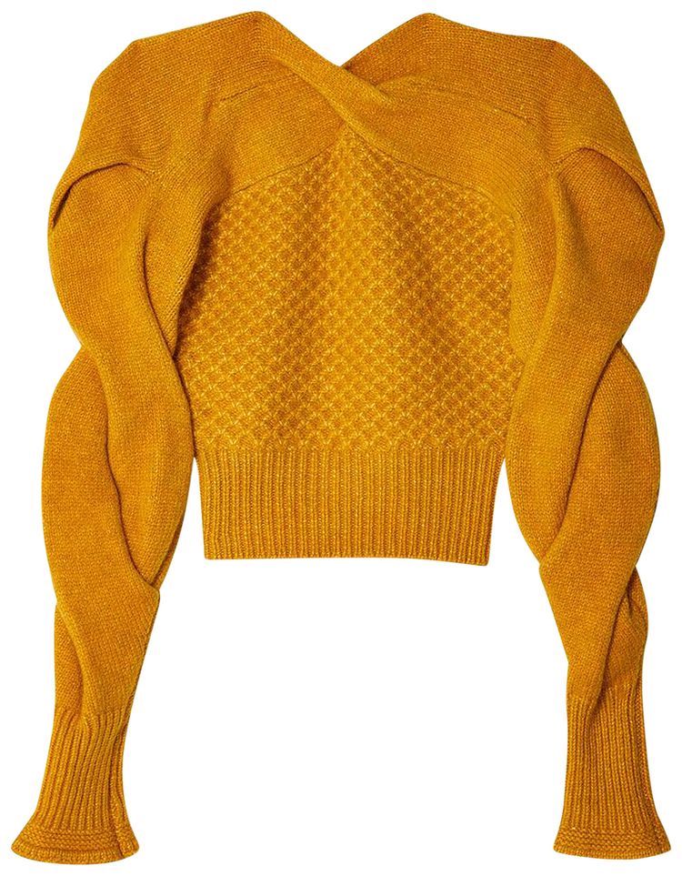 Kiko Kostadinov Dendra Cabled Pullover Knit Gold